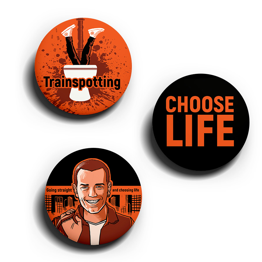 НАБОР ЗНАЧКОВ TRAINSPOTTING