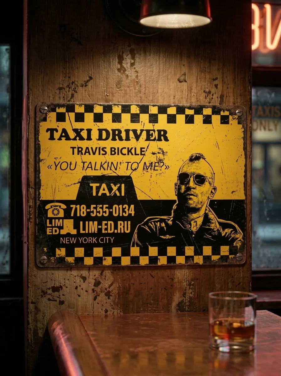 ТАБЛИЧКА TAXI DRIVER МЕТАЛЛ